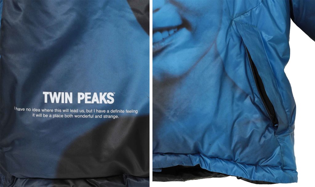 Detail of Laura Palmer-themed jacket by Undercover