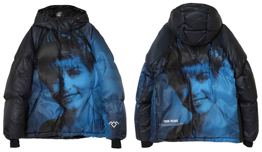 Detail of Laura Palmer-themed jacket by Undercover