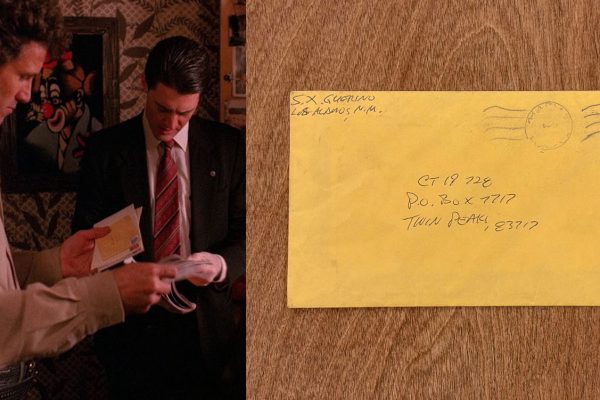 Sheriff Truman and Agent Cooper looking at mail