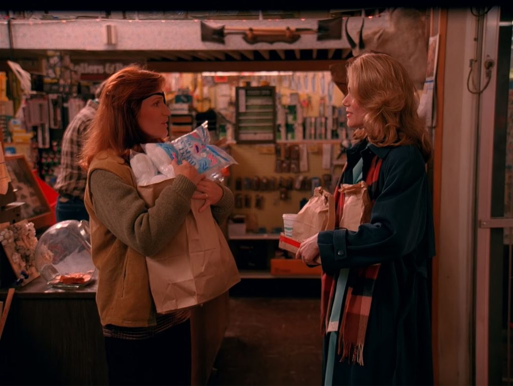 Nadine Hurley speaking with Norma Jennings