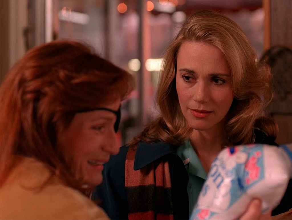 Nadine Hurley speaking with Norma Jennings