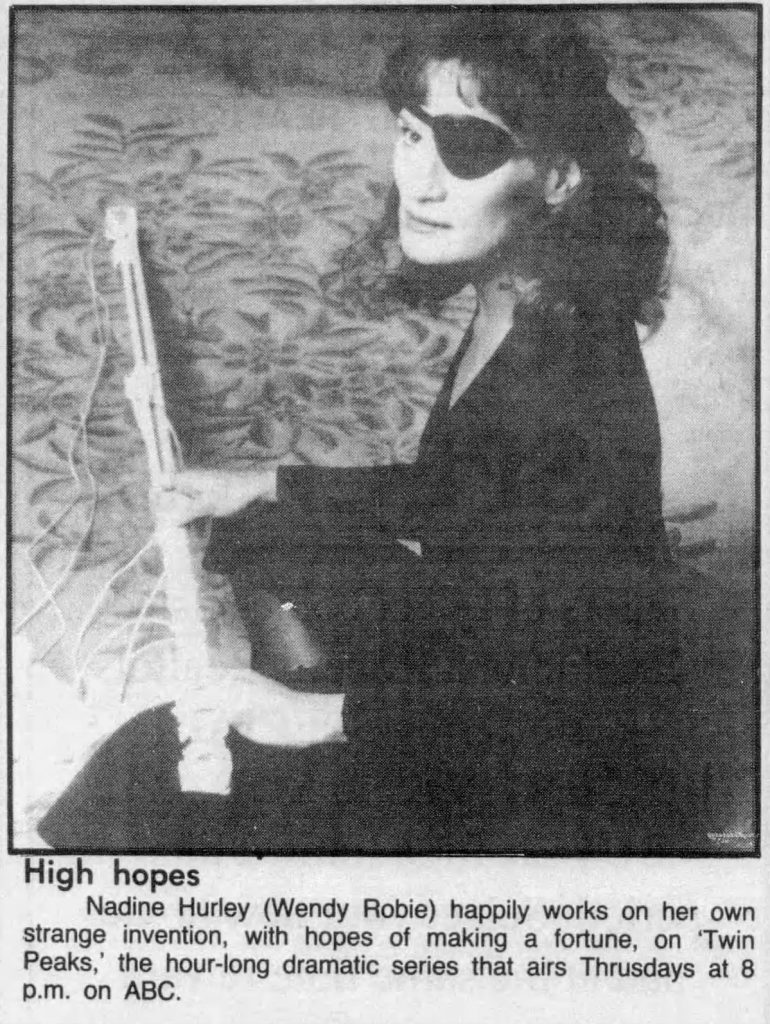 Nadine Hurley (Wendy Robie) with drape runner