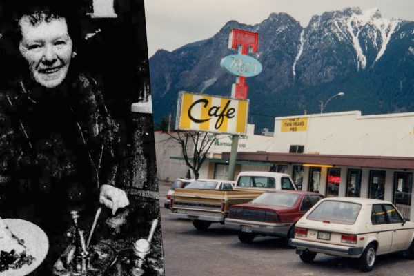 Garnet Cross and the exterior of the Mar-T Cafe