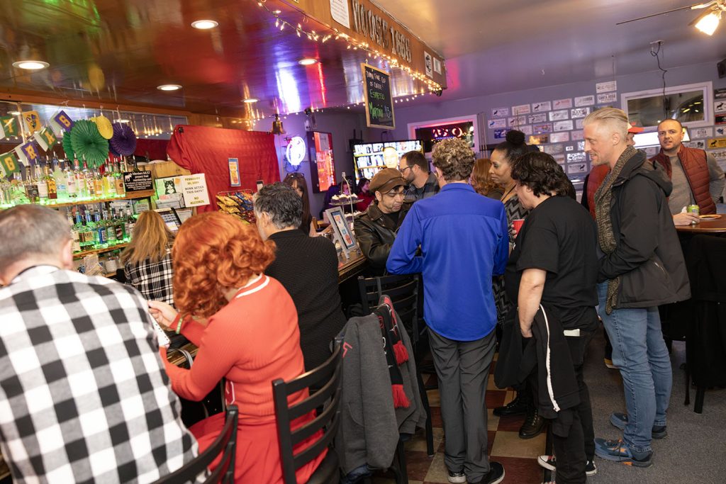 Bar area Interior of the Moose Lodge