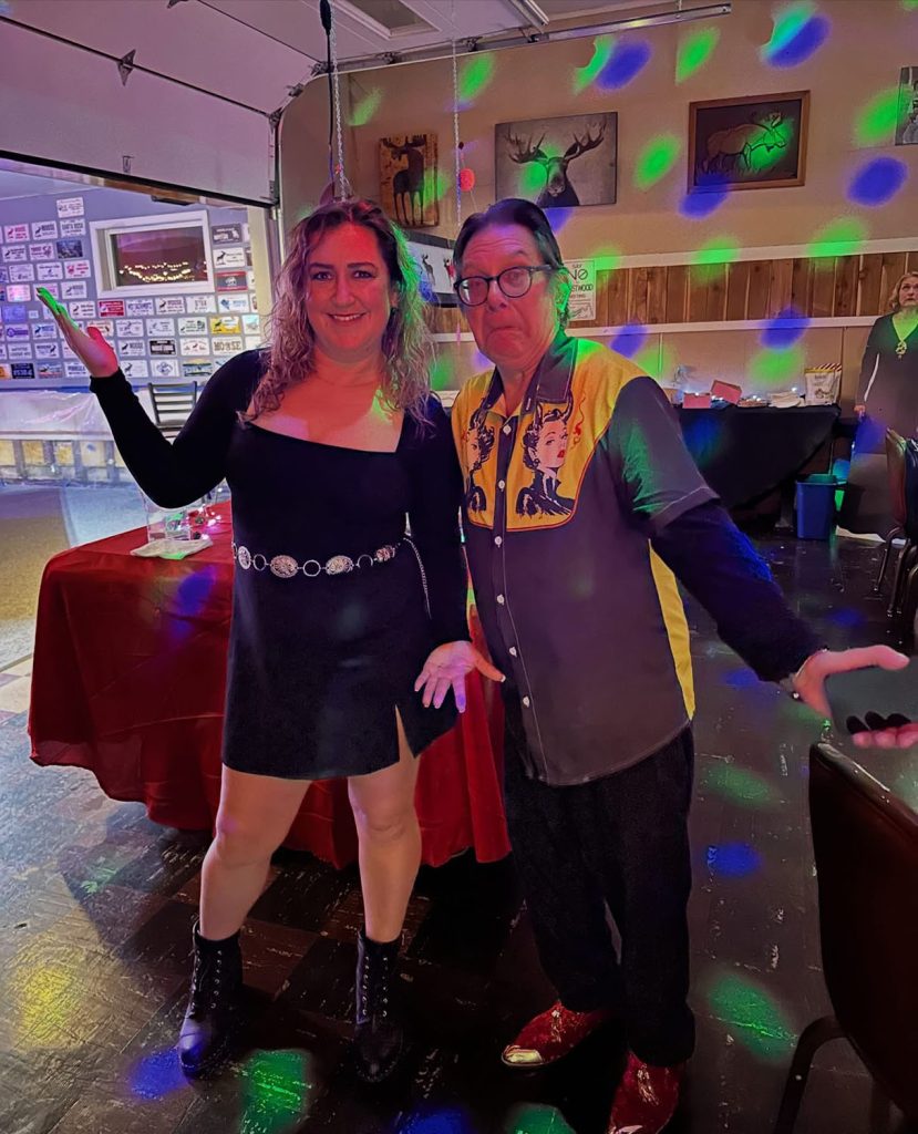 People standing in a bar