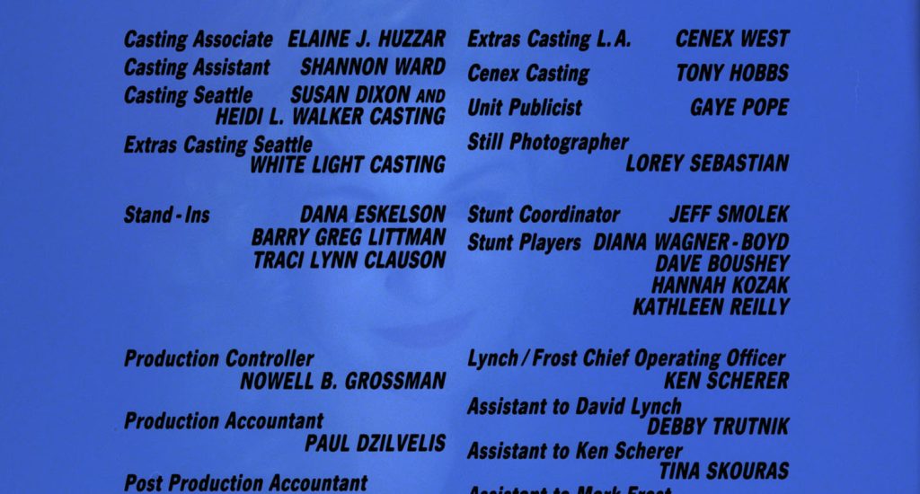 Movie credits