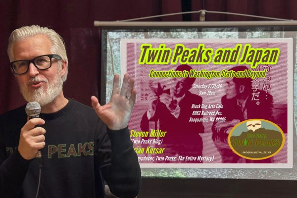 Steven speaking in front of a screen