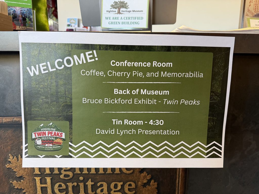 Schedule for Twin Peaks Festival at Highline Heritage Museum