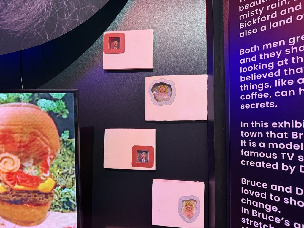 Details of characters from Bruce Bickford's Twin Peaks town