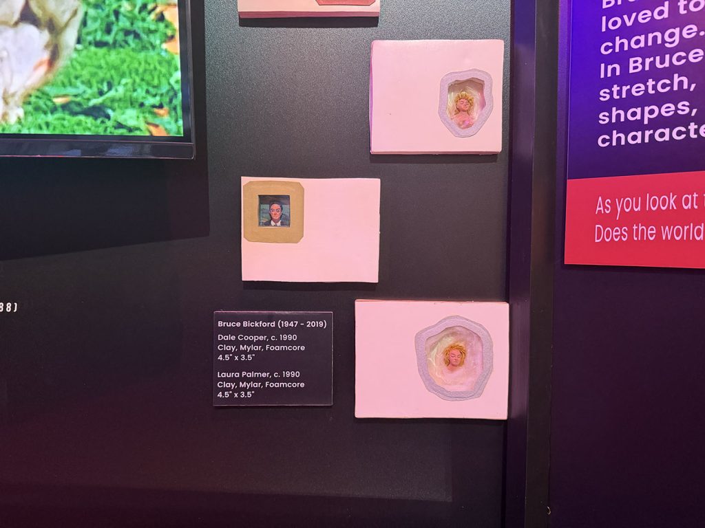 Details of characters from Bruce Bickford's Twin Peaks town