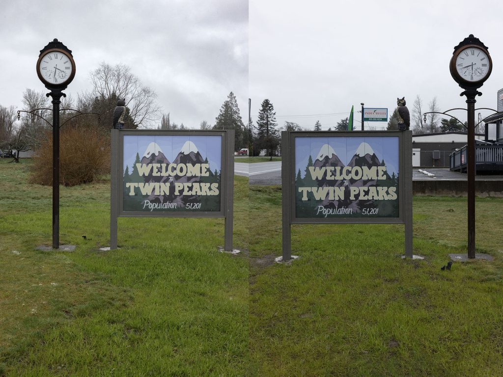 Welcome to Twin Peaks sign