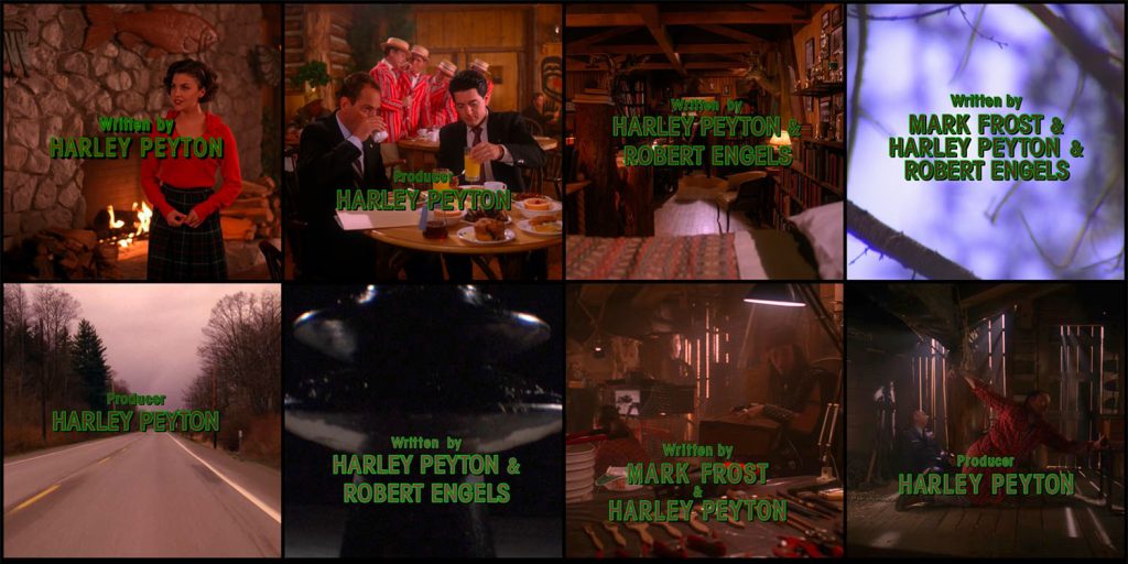 Collage of production credits for Harley Peyton