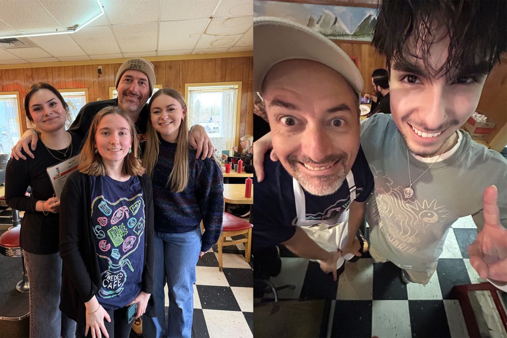 Scott Ryan with the staff of Twede's Cafe