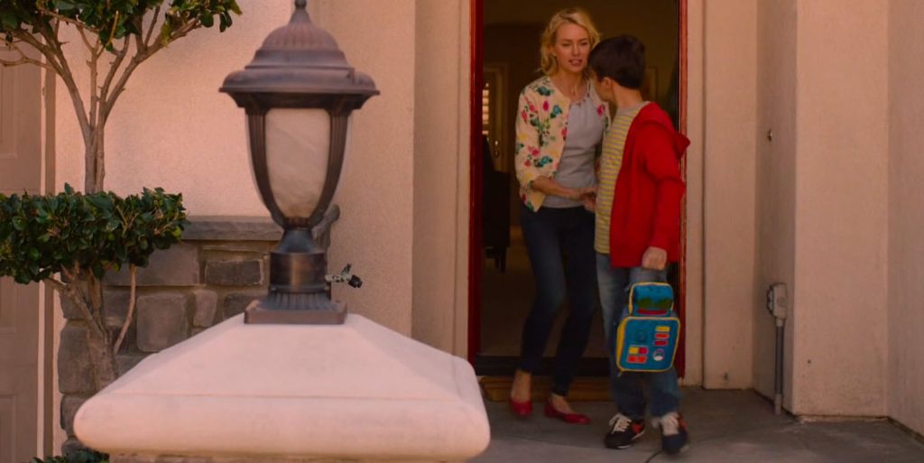 Janey-E and Sonny Jim at the front door of their home