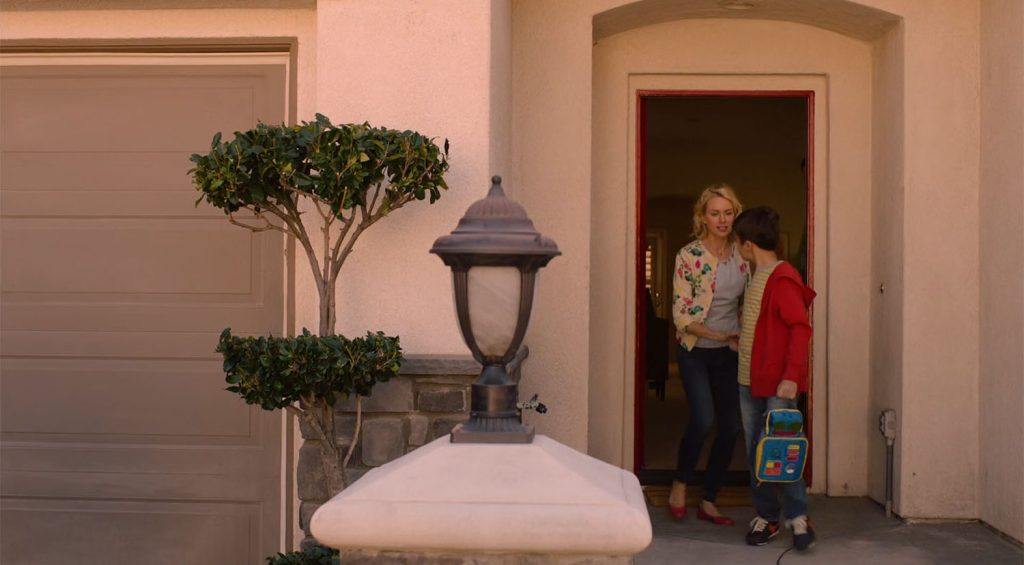 Janey-E and Sonny Jim at the front door of their home