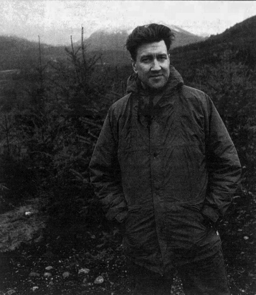 David Lynch in a winter coat at Snoqualmie Point Park in Snoqualmie, Washington