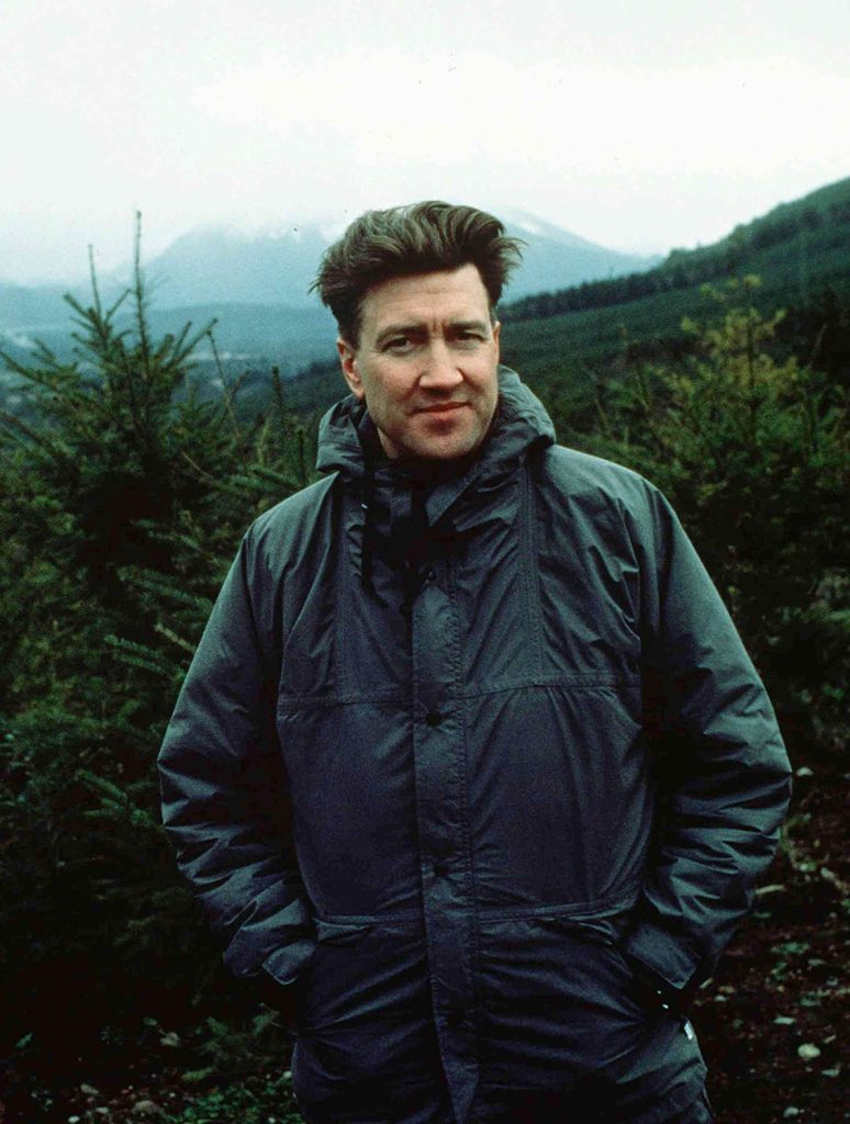 David Lynch in a winter coat at Snoqualmie Point Park in Snoqualmie, Washington