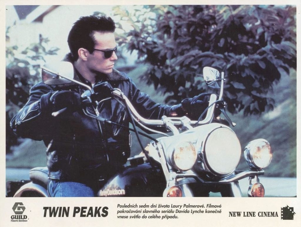 James Hurley on his motorcycle