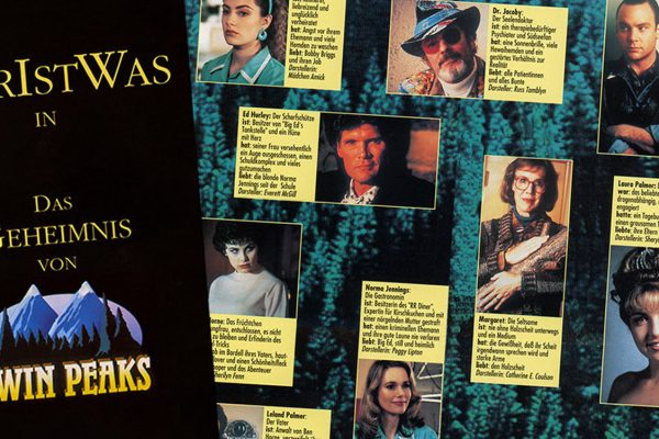 Cover of RTL Plus brochure with character profiles inside