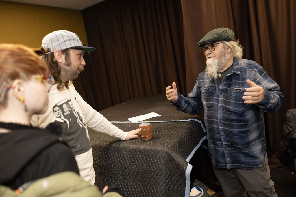 Stephen speaking with attendees