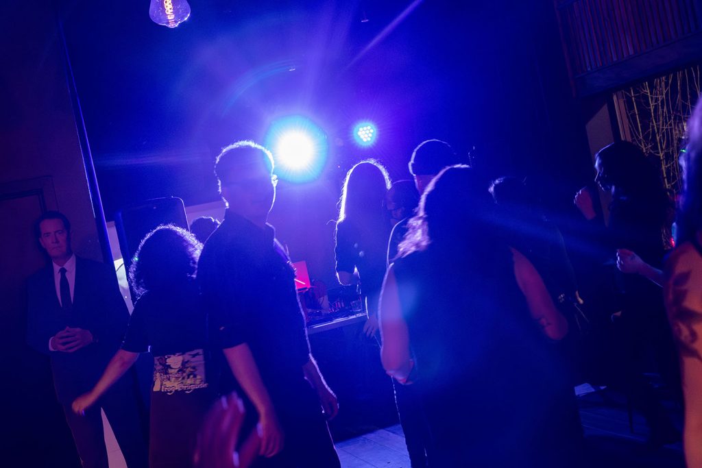 A dance floor with people