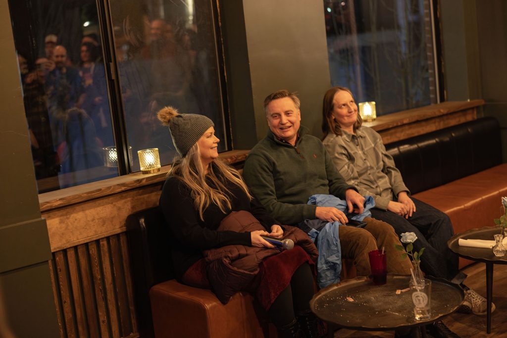 Final contestants answering trivia questions