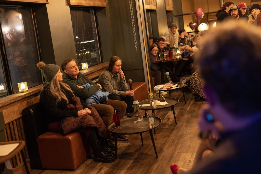 Final contestants answering trivia questions