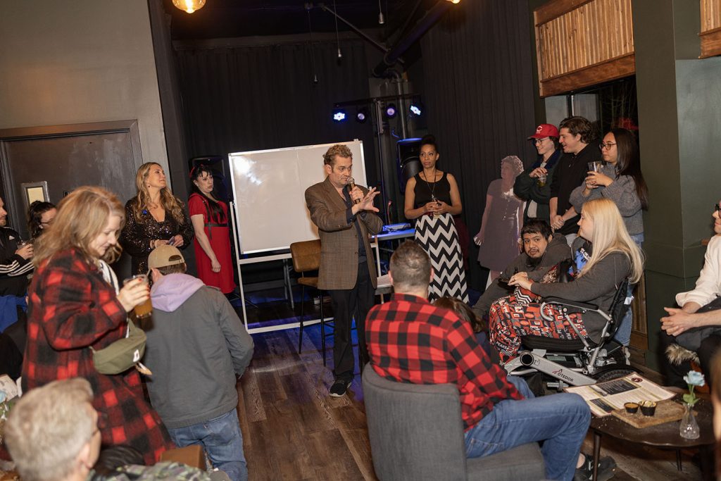 Josh Eisenstadt explaining the rules of the game