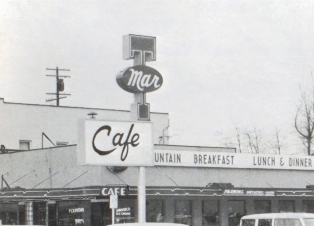 Mar-T Cafe Sign turned