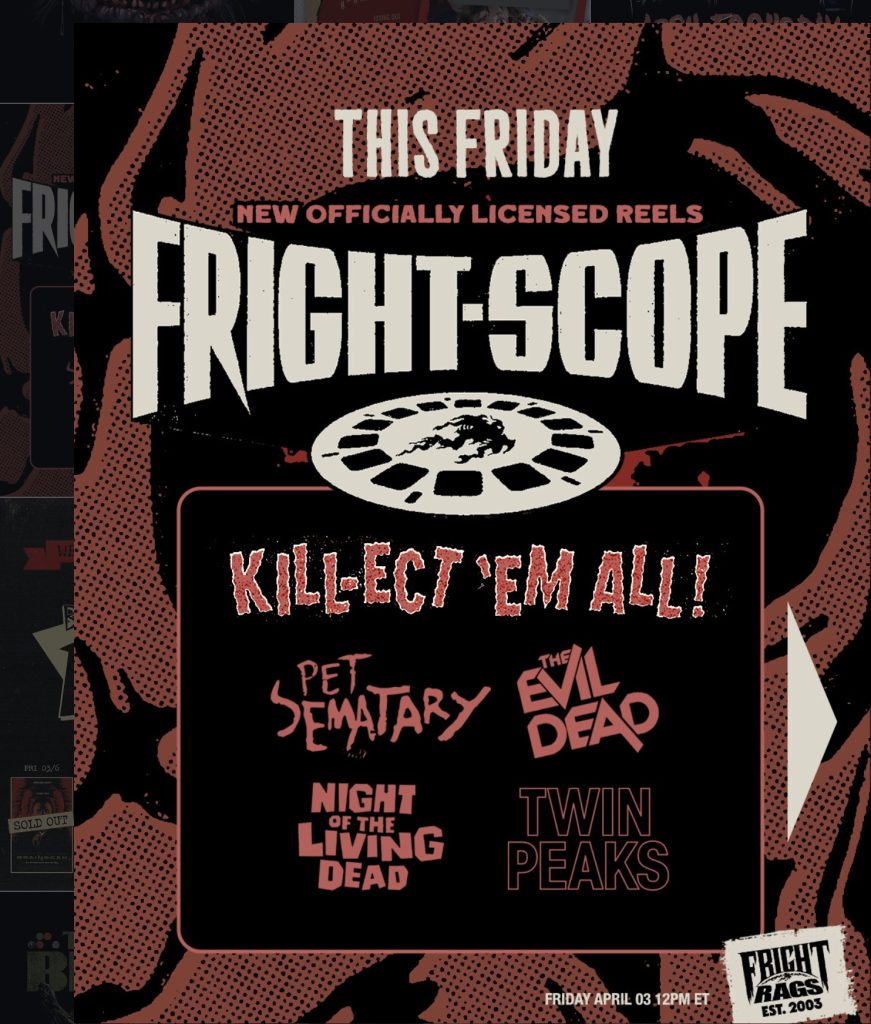 Advertisement for Fright Rags Viewfinder Reel Packs