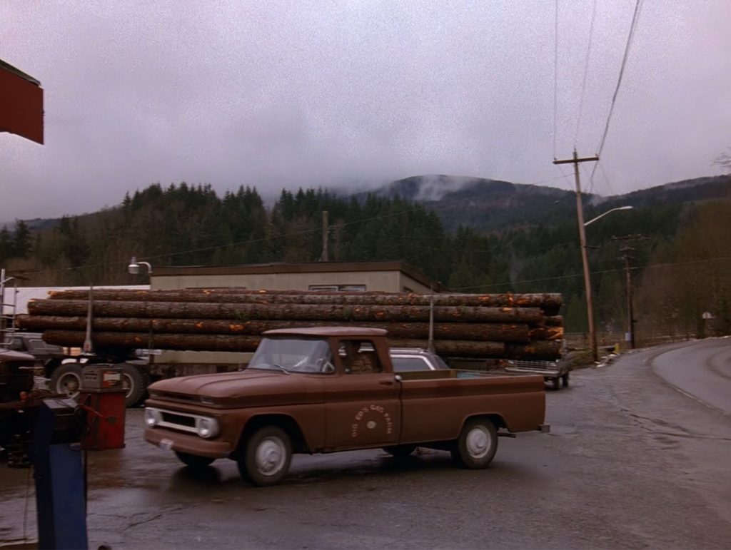 Big Ed pulling into Big Ed's Gas Farm