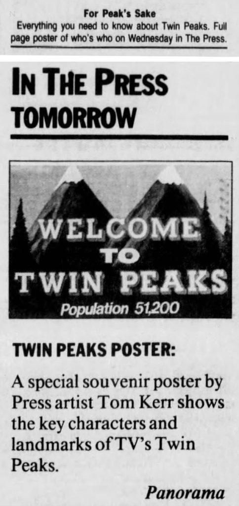 Teaser for Twin Peaks Poster