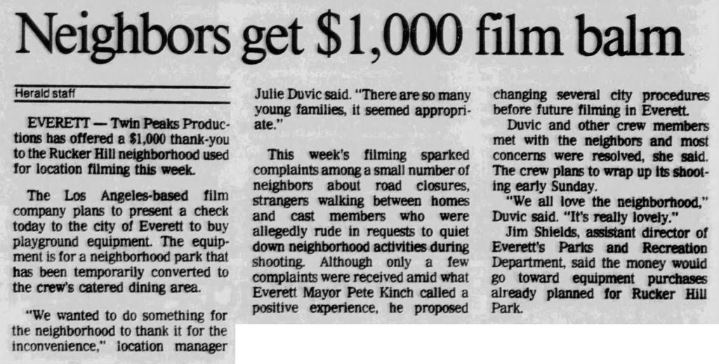 Newspaper article about donation