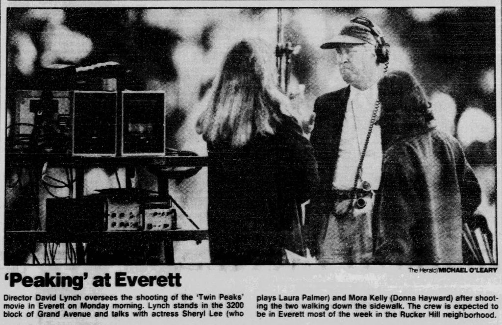 David Lynch with Sheryl Lee and Moira Kelly