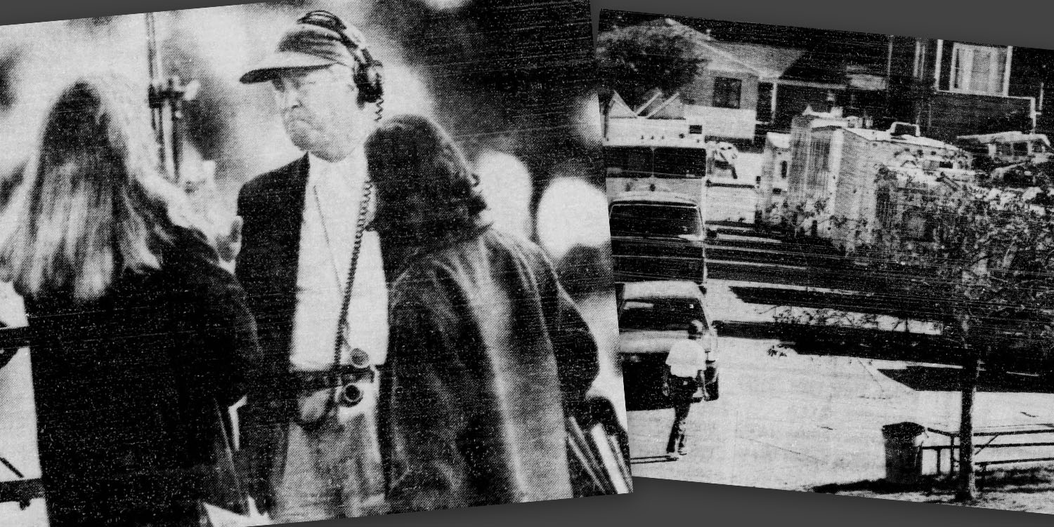 Black and white photos of production in Everett, Washington