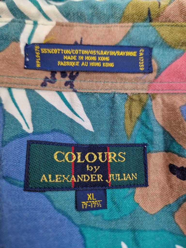 Label for Colours by Alexander Julian