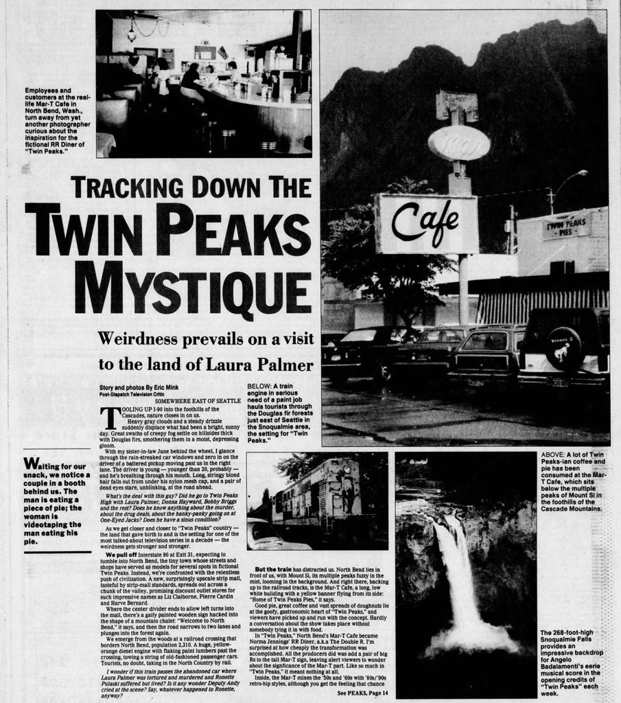 Newspaper article about Twin Peaks