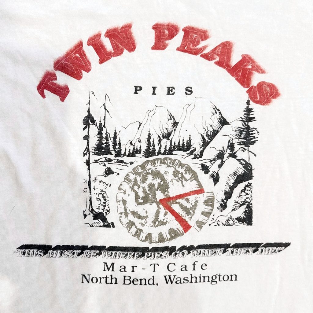 Twin Peaks pies graphic on a Mar-T Cafe T-Shirt