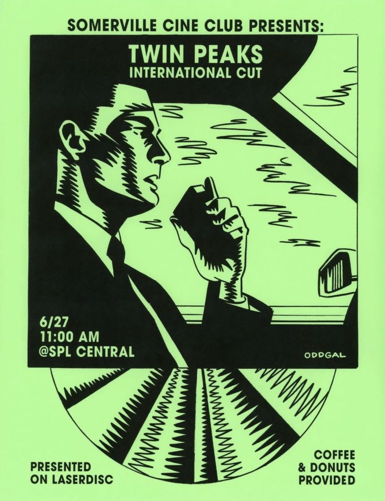 Sommerville Cine Club drawing for Twin Peaks pilot screening