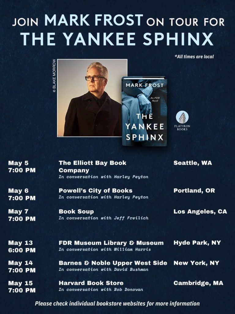 The Yankee Sphinx Book Tour Schedule