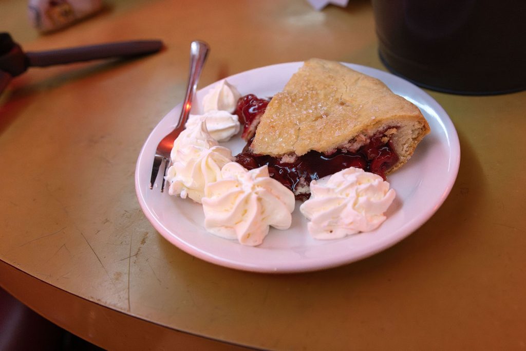 Cherry Pie and whipped cream