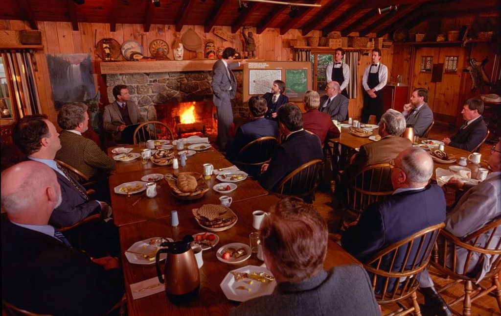 The Great Northern Hotel dining room with the Norwegians listening to Ben Horne