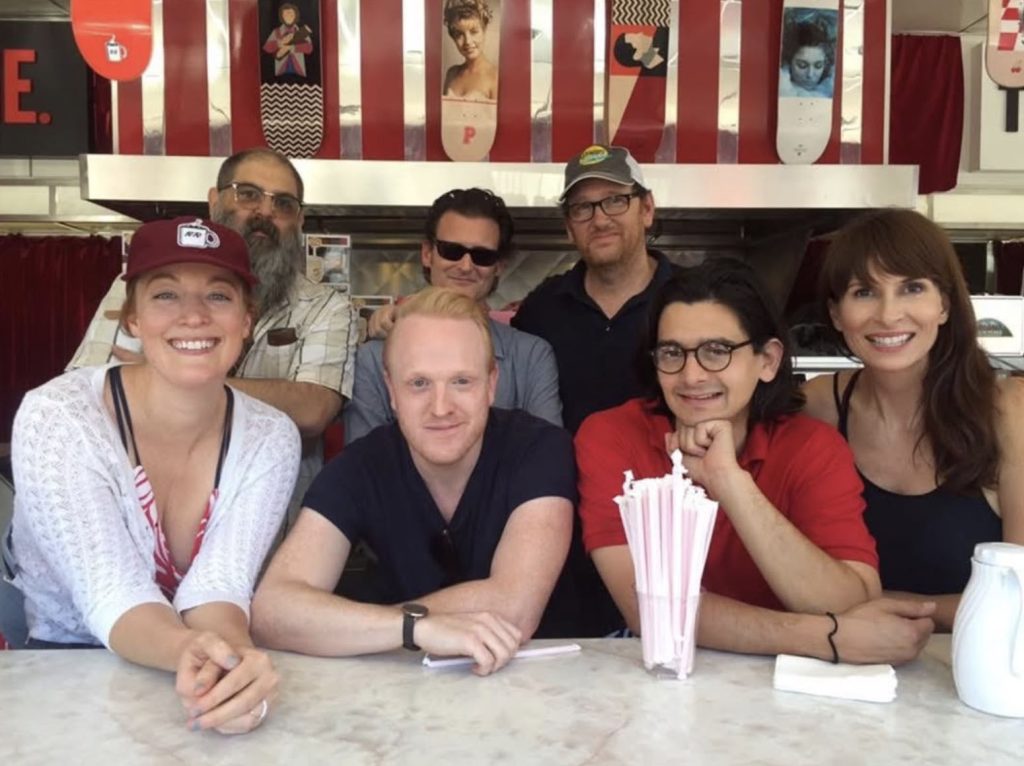 Group of Twin Peaks actors at the Double R Diner pop-up