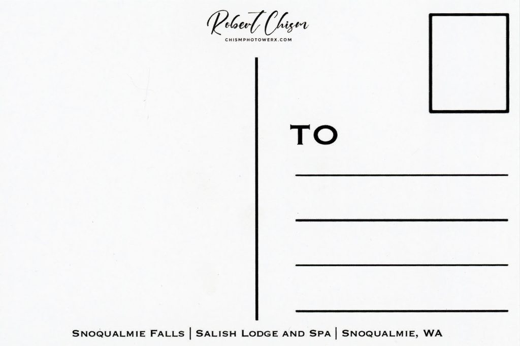 Back of Snoqualmie Falls postcard