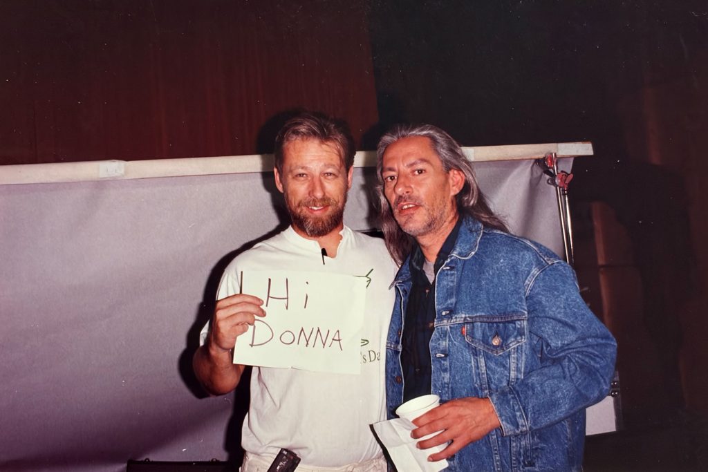 Dave Robinson and Frank Silva on set in 1991
