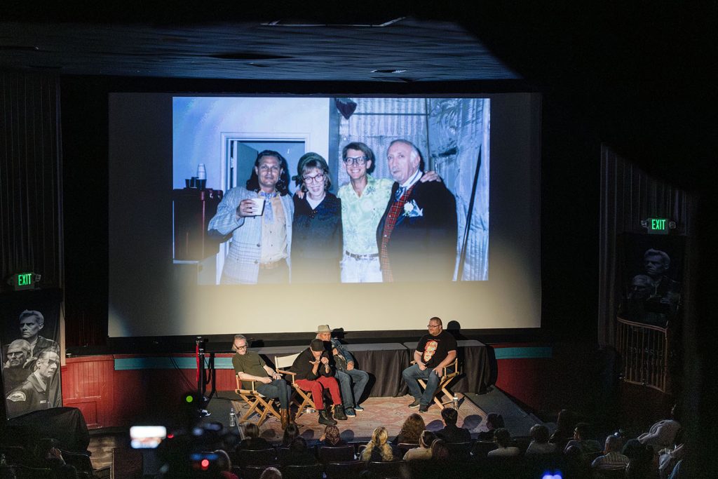 Harry Goaz, Dana Ashbrook, Michael Horse and Mike McGraner on stage at the North Bend Theatre