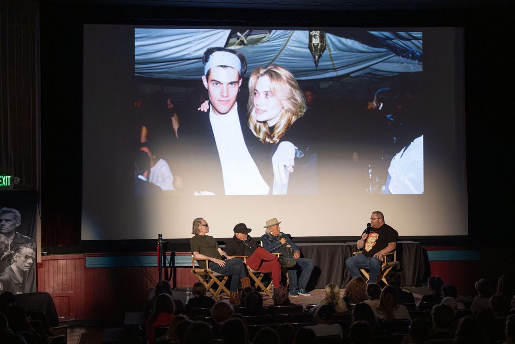 Harry Goaz, Dana Ashbrook, Michael Horse and Mike McGraner on stage at the North Bend Theatre
