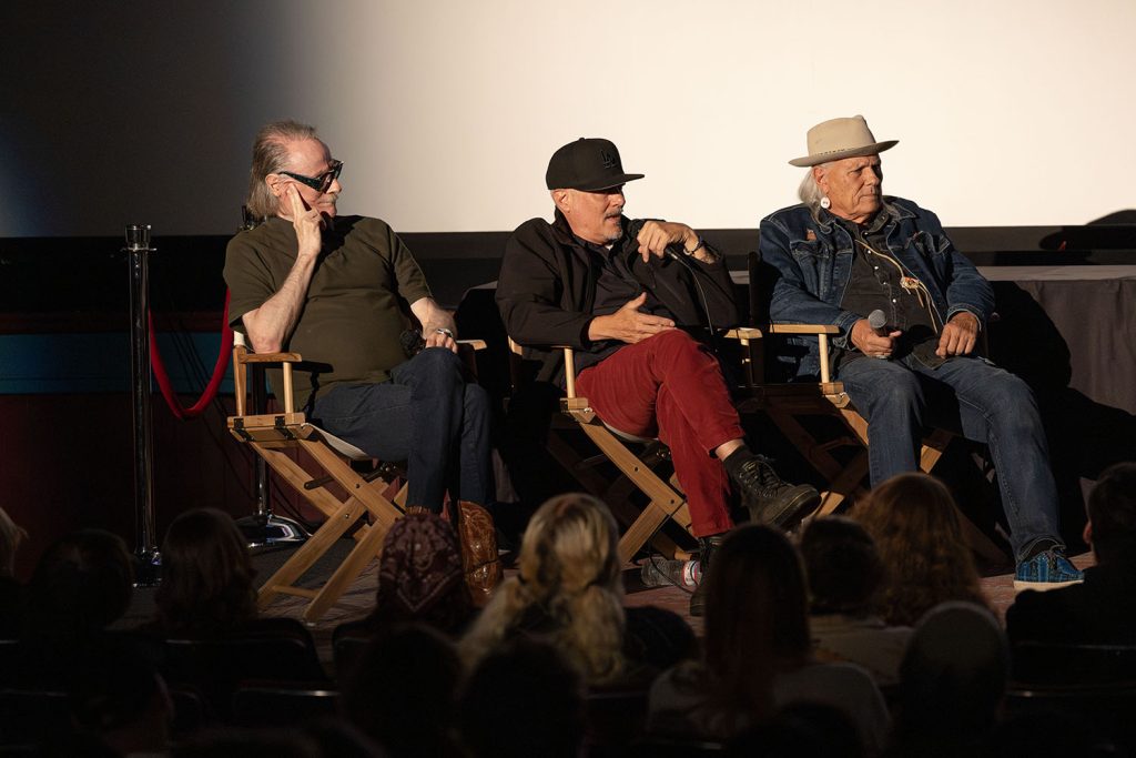 Harry Goaz, Dana Ashbrook, and Michael Horse on stage at the North Bend Theatre