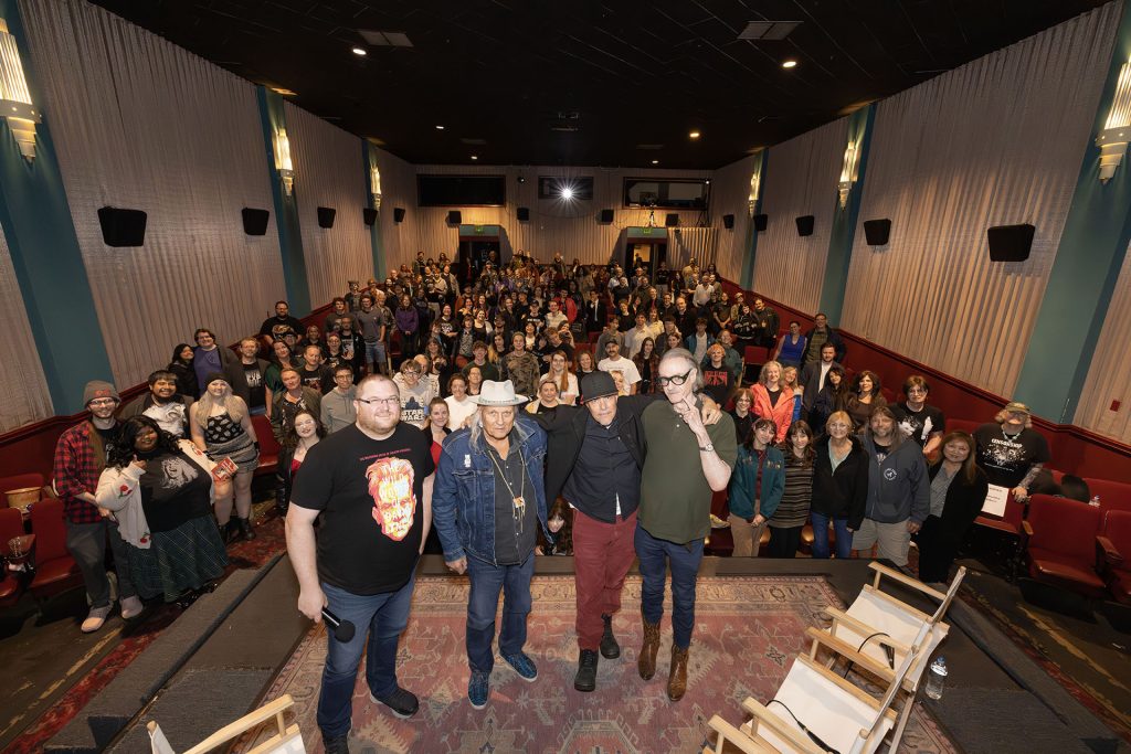 Group photo inside the North Bend Theatre