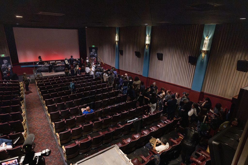 Line to meet the stars inside the North Bend Theatre